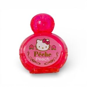 Vintage 2004 Sanrio Hello Kitty Peach Novelty Mini Perfume Bottle Trinket